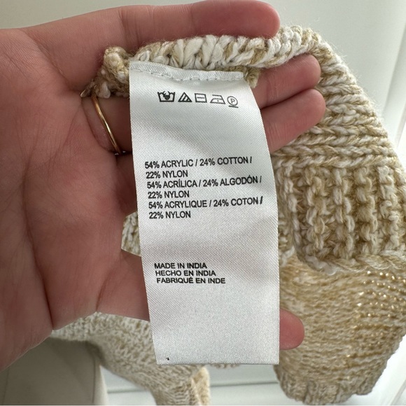 Anthropologie Braided Sleeve Chunky Cardigan One Size - Picture 8 of 9